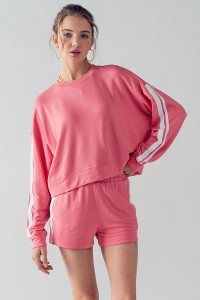 BRAY SPORTY STRIPES LOOSE FIT TOPS