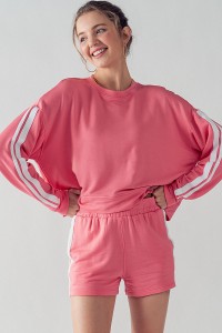 BRAY SPORTY STRIPES LOOSE FIT TOPS