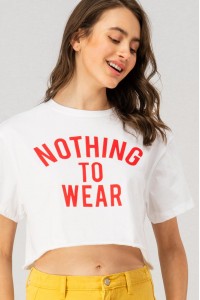 GRAPHIC NOTHING TO WEAR CROP TOP