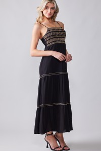 EMBROIDERED MAXI DRESS