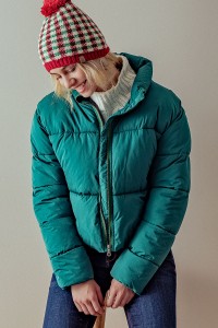 ZIP UP QUILTED PUFFER JACKET