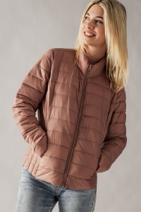 RELAXED FIT ZIP UP PUFF JACKET
