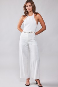 CHIC COIN FRINGE HALTER TOP AND PANTS SET