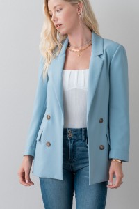 FITTED SUIT OPEN FRONT MODERN BLAZER