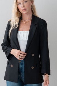 FITTED SUIT OPEN FRONT MODERN BLAZER