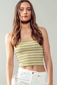 EASY BREEZY RIBBED KNIT TUBE TOP