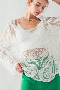 CHER BELL SLEEVES LACE TOP