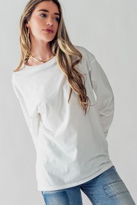 BRAY LONG SLEEVE RELAXED FIT TUNIC TOP