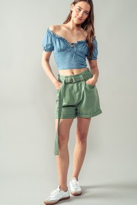 MEADOW STROLL CROPPED TOP