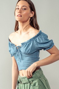 MEADOW STROLL CROPPED TOP