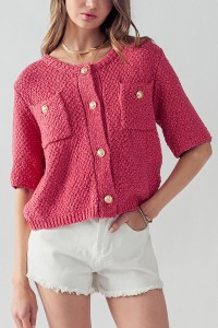 ANETTE KNITTED CARDIGAN SWEATER
