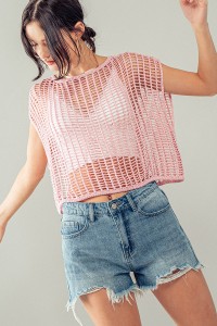 HOLLOW OUT CROCHET SWEATER