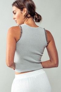 LACED UP CROPPED TANK TOP