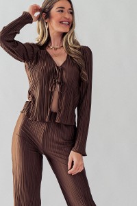 MADISON FRONT TIE TOP AND ELASTIC PANTS SET