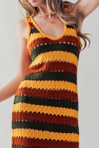 MAEVE HOLLOW OUT KNIT MIDI DRESS