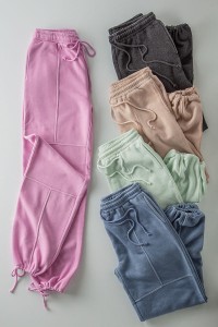 EXPOSED SEAM MINERAL WASH JOGGERS
