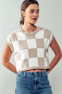 CHECK THIS OUT SLEEVELESS SWEATER