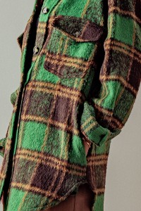 RUSTIC FUR CHECKERED OVERSIZED SHACKET