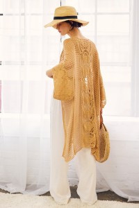 HOLLOW OUT CROCHET COVER UP CARDIGAN