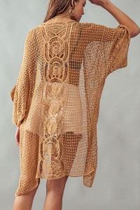 HOLLOW OUT CROCHET COVER UP CARDIGAN