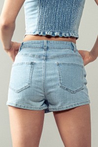 Unrequited Denim Skirt - Asymmetrical Hem | Cotton Polyester Rayon Spandex Blend | Vintage/Retro