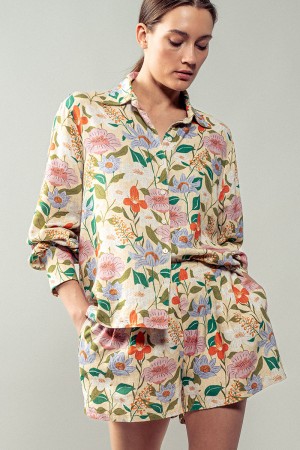 0770-2995<br/>NATURE'S CHARM FLORAL SHIRT