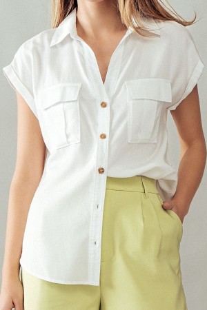 0831-6260<br/>SHORT SLEEVE BUTTON UP SHIRT WITH POCKETS