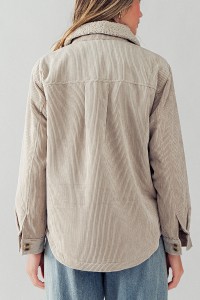 RELAXED FIT SHERPA COLLAR CORDUROY JACKET