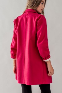 DOUBLE BREASTED NOTCHED LAPEL COLLAR COAT