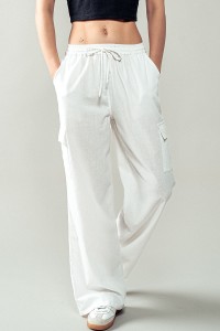 Woven Hemp Cargo Pants - Relaxed Fit | Rayon Hemp Blend | Casual/Relaxed