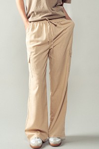Woven Hemp Cargo Pants - Relaxed Fit | Rayon Hemp Blend | Casual/Relaxed