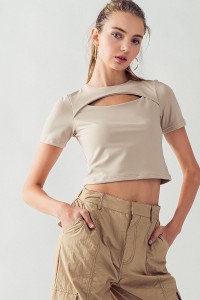 ANETTE CUT OUT DETAIL CROP TOP
