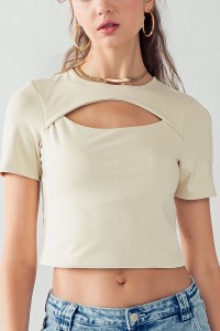 ANETTE CUT OUT DETAIL CROP TOP