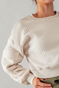 PULLOVER QUILTED SWEATSHIRT