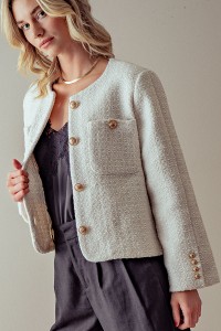 GOLD BUTTONS TWEED JACKET