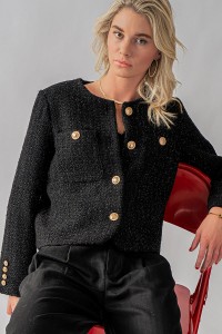 GOLD BUTTONS TWEED JACKET