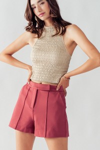 ANETTE PLEATED DETAIL FORMAL SHORTS